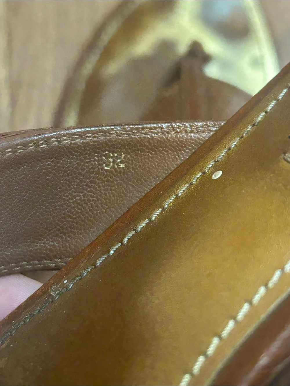 Louis Vuitton Brown Leather Thong Sandals with Gold Accent